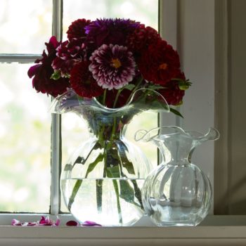Vietri Hibiscus Medium Fluted Vase 9"D, 10"H - Image 2