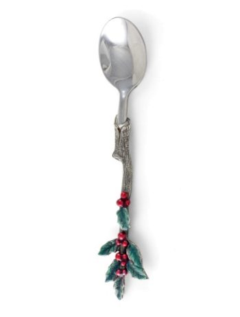 Vagabond House Holly Pewter Handle Tea Spoon set/4