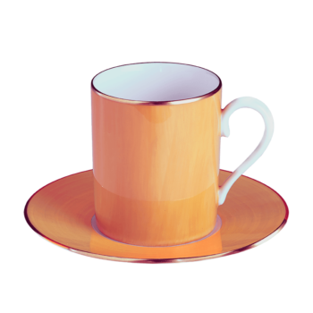 Robert Haviland & C. Parlon Lexington Orange Tall Cup & Saucer