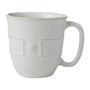 Juliska Berry & Thread French Panel Whitewash Coffee/tea Cup 12 oz.