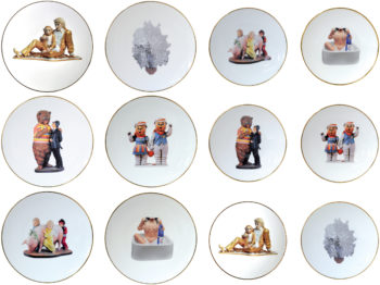 Bernardaud Banality Series By Jeff Koons 6 dinners &  6 salads 10.6". & 8.5"