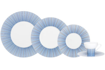 J.Seignolles Limoges Cape Cod Indigo 5-Piece Place Setting