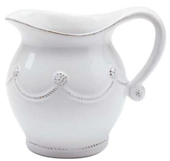 Juliska Berry and Thread Whitewash Creamer 5" H, 16 oz