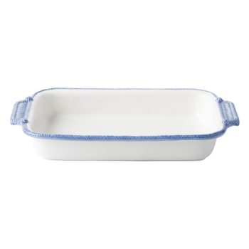 Juliska Le Panier White/Delft Blue Rectangular Baker 16"L x 9.5"W - Image 2