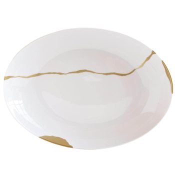 Bernardaud Kintsugi Deep oval platter 15.4'' x 11''