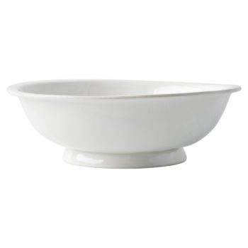 Juliska Puro Whitewash Footed Fruit Bowl 12.5"W x 4"H