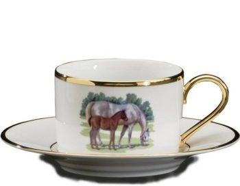 Julie Wear Designs Bluegrass Cup and Saucer 8oz