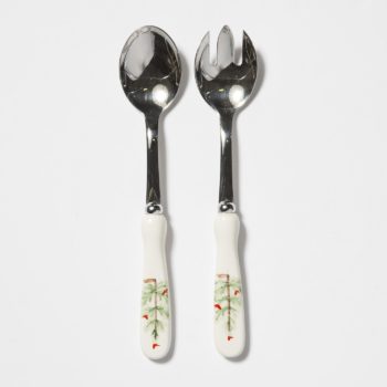 Vietri Lastra Holiday Salad Server Set 10.25"L - Image 2