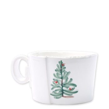 Vietri Lastra Holiday Jumbo Cup 4.75"D x 3.25"H