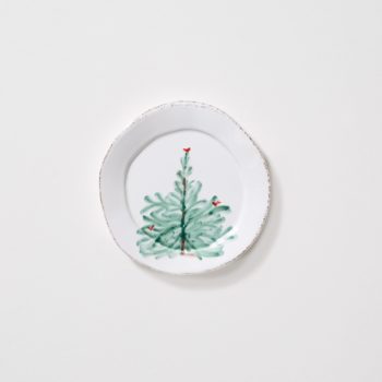 Vietri Lastra Holiday Canape Plate 6.25"D