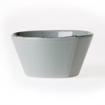 Vietri Lastra Gray Stacking Cereal Bowl 6"D, 3"H