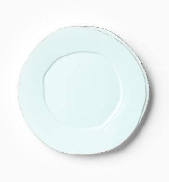 Vietri Lastra Aqua European Dinner Plate 10.5"D