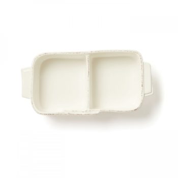 Vietri Lastra White Two Part Server 10.5"L, 5.5"W - Image 2