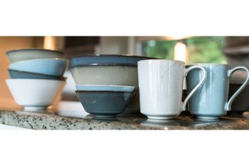 Milestone By Mottahedeh Leaf Blue Haze Cereal Bowl 6.25"D x 3"H - Image 2