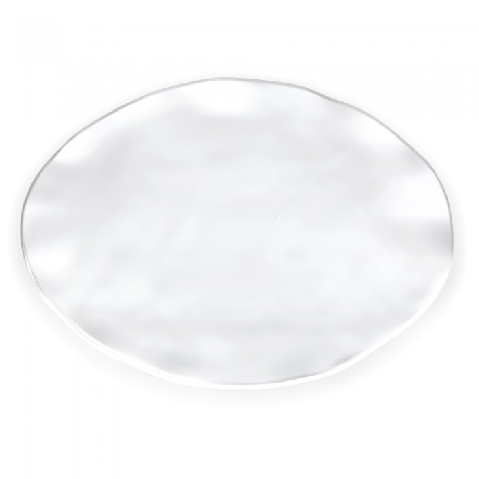 Q Squared Ruffle BPA-Free Melamine Sandwich Platter White 83798 21-Inches by 7-Inches 