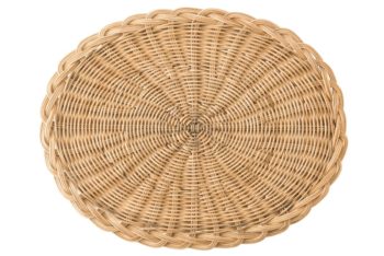 Juliska Braided Basket Oval Natural Placemat 20"W x 14" L