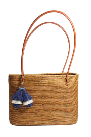 Lisi Lerch Bosom Buddy Bags Charlotte Large Navy/White/Navy HH Tassel
