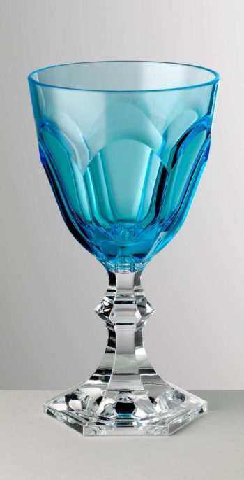 Mario Luca Giusti Dolce Vita Turquoise Wine 6.5"H Set/6