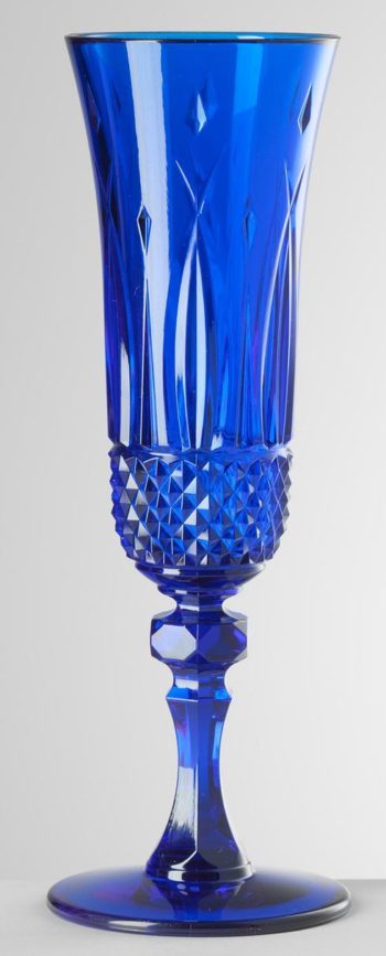 Mario Luca Giusti Italia Blue Champagne Flute 8"H, 6 oz.  Set/6