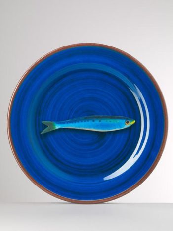 Mario Luca Giusti Aimone Blue Dinner Plate 10.5″D