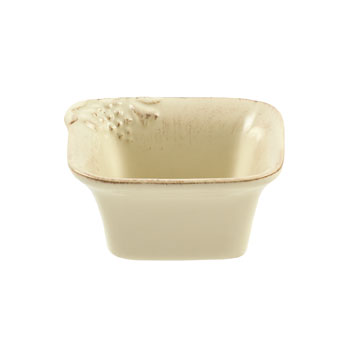 Casafina Madeira Harvest Cream Ramekin. 3.5 In. Sq.