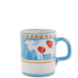 Vietri Campagna Mucca Mug 3.5"H, 12 oz