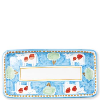 Vietri Campagna Mucca Rectangular Platter 15.5"L x 8"W