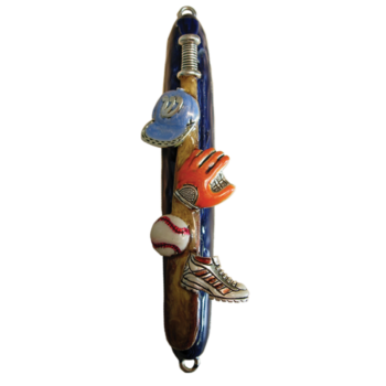 Quest Judaica Collection Mezuzah Baseball 4.5'L