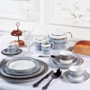 Deshoulieres Arcades Grey & Platinum Soup/Cereal Bowl