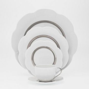 Royal Limoges Fleur't Shiny Platinum Sauce boat