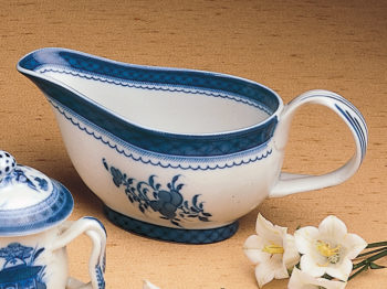 Mottahedeh Blue Canton Sauce Boat 7"L
