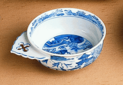 Mottahedeh Blue Canton Porringer 6"L