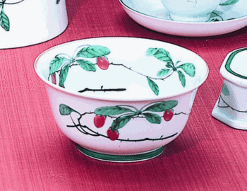 Mottahedeh Famille Verte Open Sugar/Dessert Bowl 4.5"D