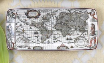 Mottahedeh Globe Small Rectangular Tray 7.5"L x 3.5"W