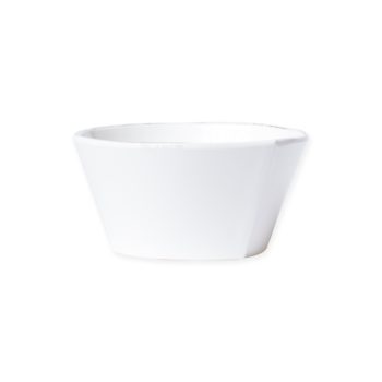 Vietri Lastra Melamine White Stacking Cereal Bowl 6"D, 3"H