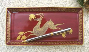 Mottahedeh Leaping Reindeer Pencil Tray 8"L x 4"W