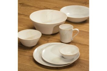 Milestone By Mottahedeh Leaf White Silk Dinner Plate 10.5"D - Image 2