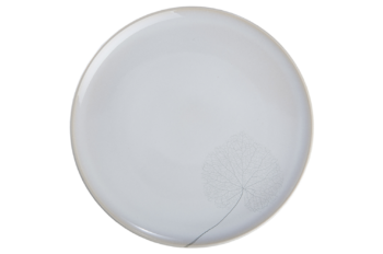 Milestone By Mottahedeh Leaf White Silk Dinner Plate 10.5"D