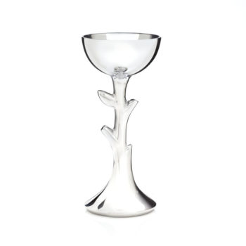 Nambe Judaica Tree of Life Kiddush Cup 3.5 W. x 8.25" H