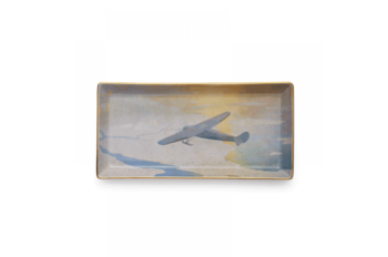 Mottahedeh Valiant Byrd Plane Pencil Tray 8"L x 4"W