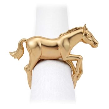L'Objet Napkin Jewels Horse Gold Set/4 3 x 2.5"