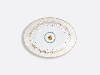 Bernardaud Noel Relish Dish 9" x 5"