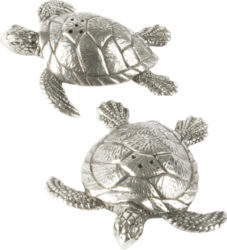Vagabond House Pewter Sea Turtles Salt & Pepper 3.5"L x 3"W