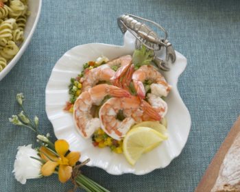 Vagabond House Shrimp Porcelain Shell Plate