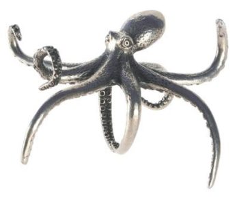 Vagabond House Pewter Octopus Napkin Ring 3.5" W x 2.25" H - Image 2