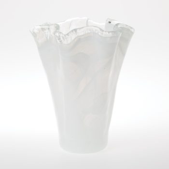Vietri Onda Glass White Medium Vase