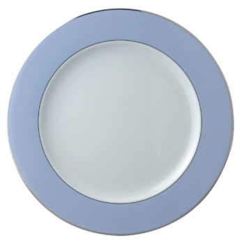 Bernardaud Opaline wallis blue/platinum service plate 11.6"