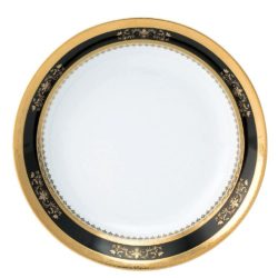 Deshoulieres Orsay Black Rim Soup Plate