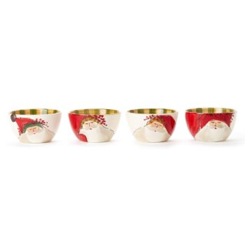 Vietri Old St. Nick Assorted Cereal Bowls - Set of 4