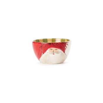 Vietri Old St. Nick Cereal Bowl - Red Hat